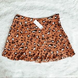Urban Outfitters Leopard Mini Skirt Size L